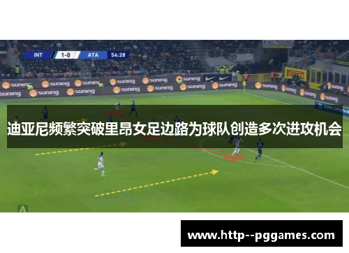 迪亚尼频繁突破里昂女足边路为球队创造多次进攻机会